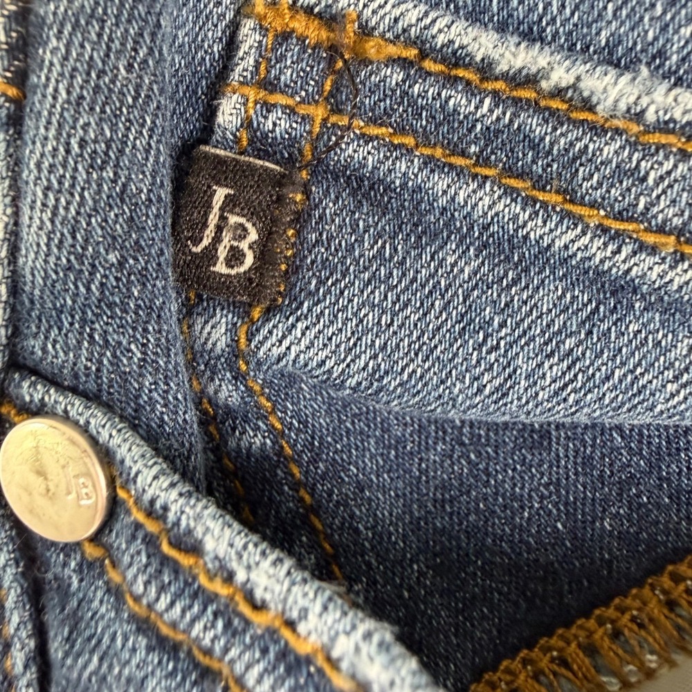 Judy Blue Mid Rise Distressed Skinny Jeans Dark Wash Raw Hem JB82138DK Size 3/26 - Picture 4 of 10
